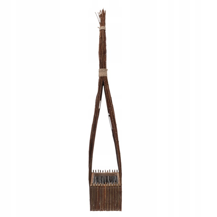 Vysoký koš pro kompozici, dřevěný obal na květináč, kompozice 110 cm