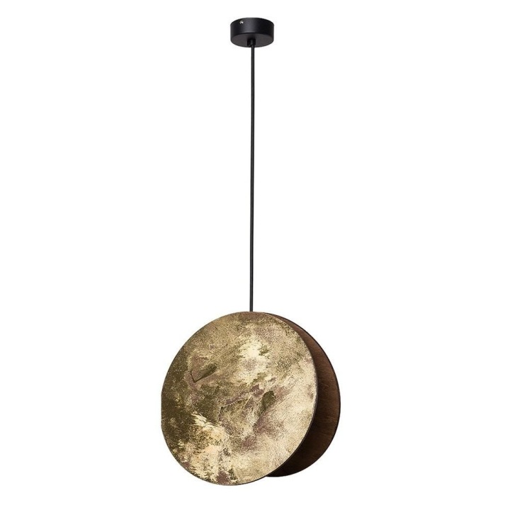 Závěsná lampa Wheel zlatá, moderní design nad jídelní stůl Nowodvorski