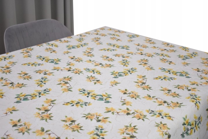 Ubrus Odolný Vůči Skvrnám 130X330 CM Bílý Zlatý Květ Velikonoce