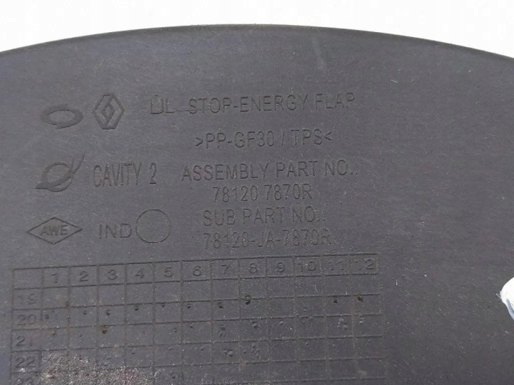 ГЕОГРАФСКИ КЛАМ RENAULT АРКАНА I (LCM , LDN) 781207870R 33031841 7