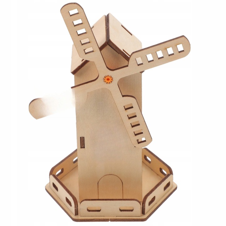 1 набір дерев'яна модель сонячний вітряк розвивальний набір для дітей — фото 4