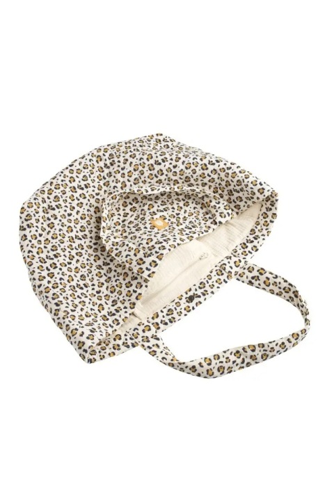 Stylowa torba muślinowa pikowana Leopard Sauthon — фото 4