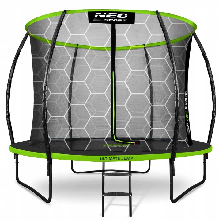 Батут садовий профільований 12FT/374 см з сіткою внутрішньою NEO-SPORT