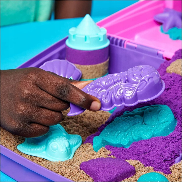 Пісок кінетичний замок русалки валіза палац KINETIC SAND 934 г + аксесуари — фото 5
