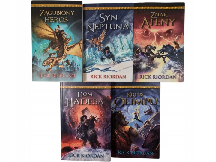 Zdjęcie egzemplarza: Olimpijscy Herosi Tomy 1-5 / Rick Riordan / komplet