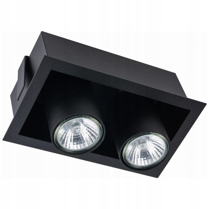 Dvojitá Podomítková Lampa Eye Mod Černá 2xGU10 bodové osvětlení