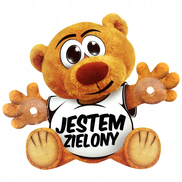 Табличка підвіска для автомобіля присоска на скло авто, Jestem zielony — фото 3