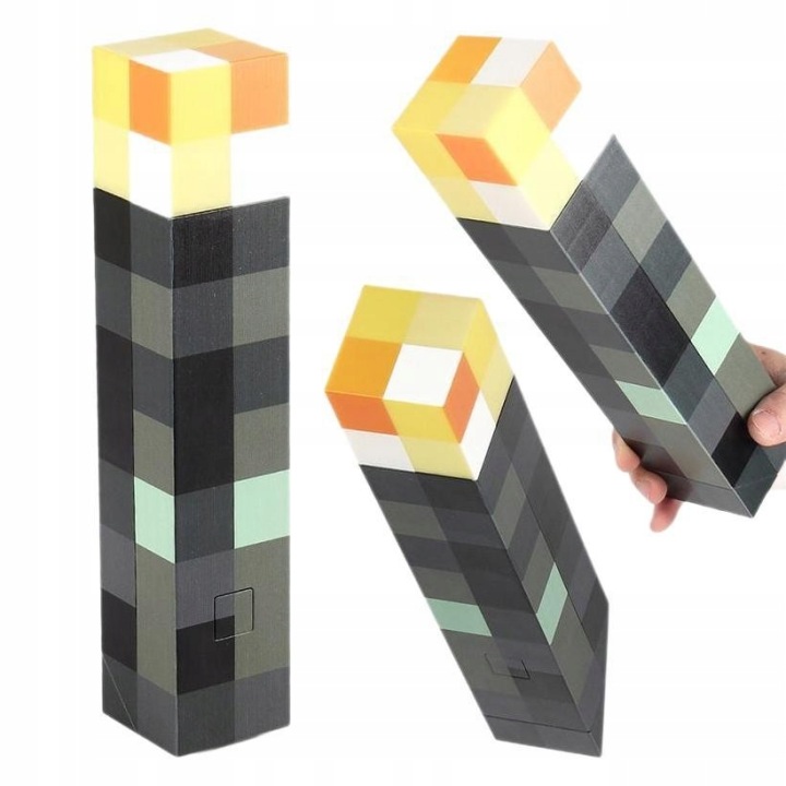 Нічник смолоскип MINECRAFT TORCH LIHGT акумулятор підвісна стояча — фото 8