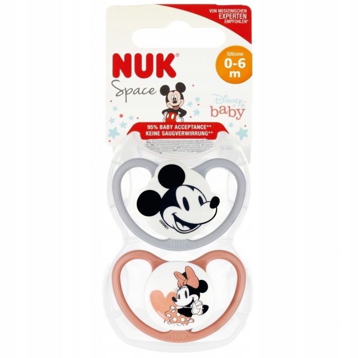 NUK Соска заспокійлива силіконова 0-6 міс. Space Disney міккі маус Minnie 2