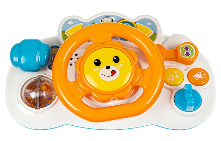 Educational Steering Wheel For Toddler Battery Operated Toy For Kids LED Sound Brand click4TOYS