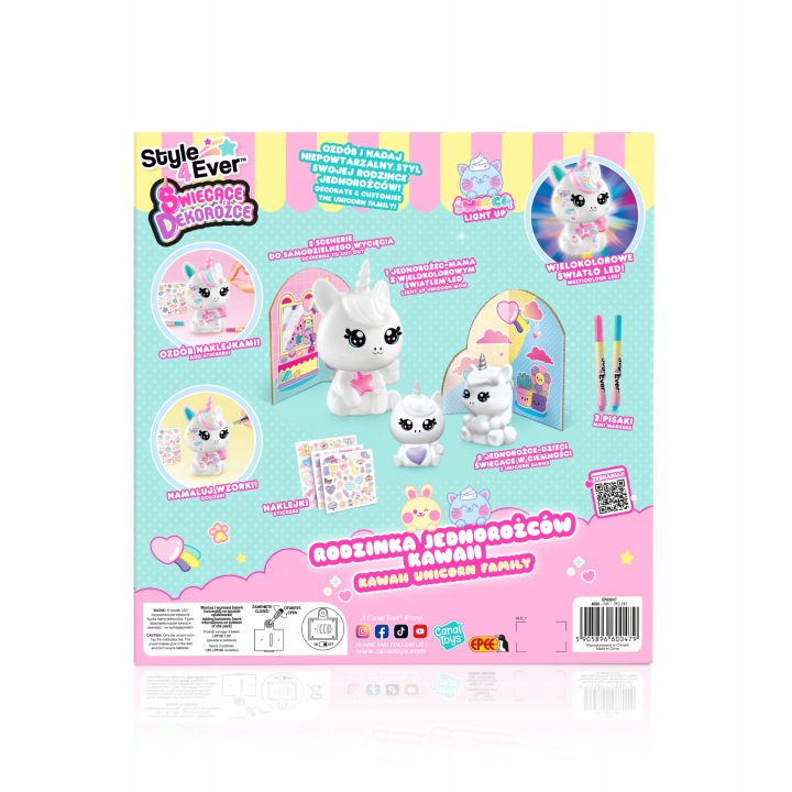 Уцінка - Світні dekorożce DIY Сімейка єдинорогів kawaii (новий з дефектом) — фото 5