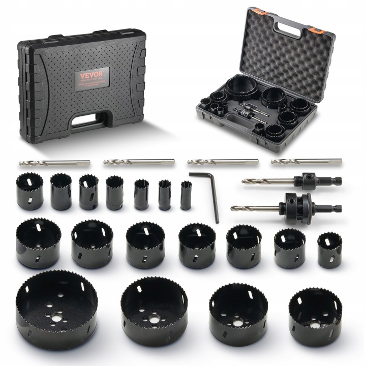 Korunka na kov děrovačky 18ks M42 bimetal 19-114 mm sada kufrů