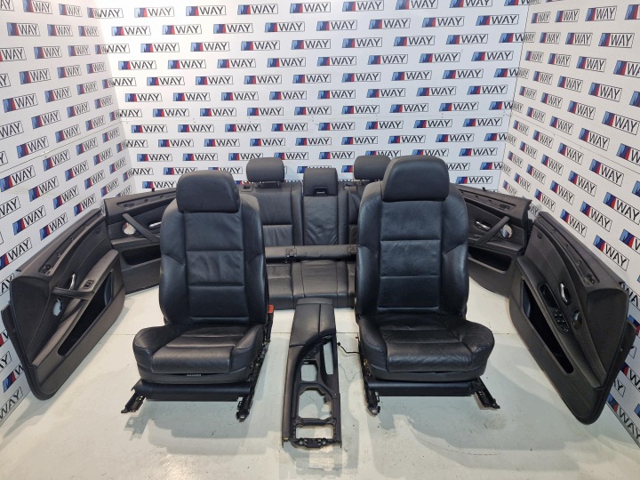 BMW E61 LCI seats electrics black leather SPORTY EUROPA GRZANE ROLETY