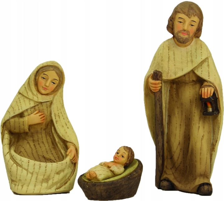 Svatá rodina Moderní dřevěný vzhled – výška 15 cm