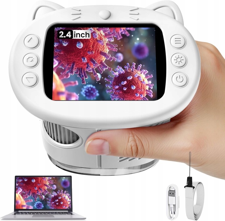 Портативний мікроскоп цифровий 2,4" IPS LCD HD камера 2MP 1000X USB-C — фото 10