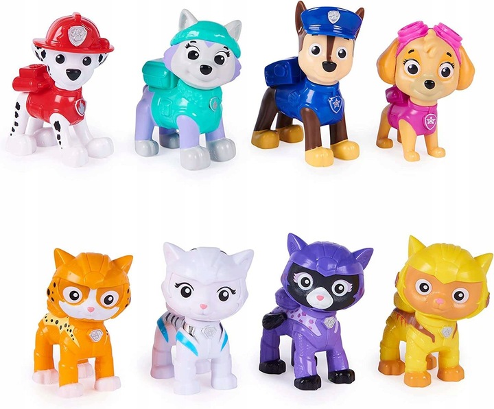 PSI PATROL CAT KOCIA ZAŁOGA ZESTAW 8 FIGUREK + KOTKI LEO RORY SHADE WILD Marka Spin Master