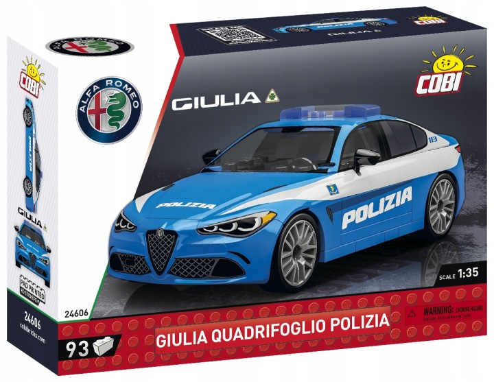 Конструктор COBI-24606 поліцейська машина ALFA ROMEO GULIA QUADRIFOGLIO POLIZIA 93 (вживаний) — фото 2