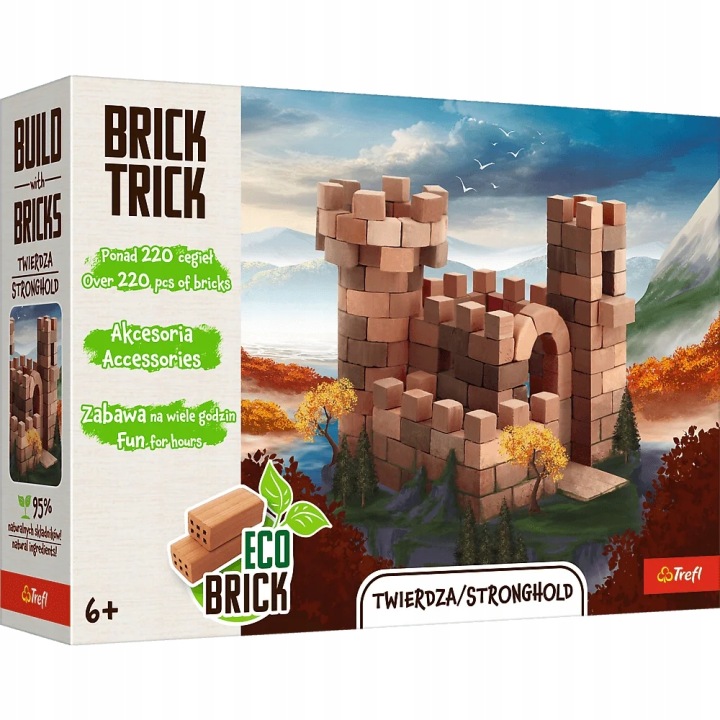 Trefl 62021 Конструктор керамічний Цеглинка Trick Будуй З Цеглини Фортеця Еко