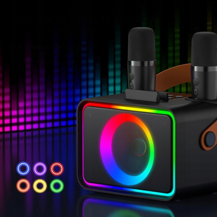 Колонка караоке BLUETOOTH бездротові 3 режимами освітлення для дітей — фото 2