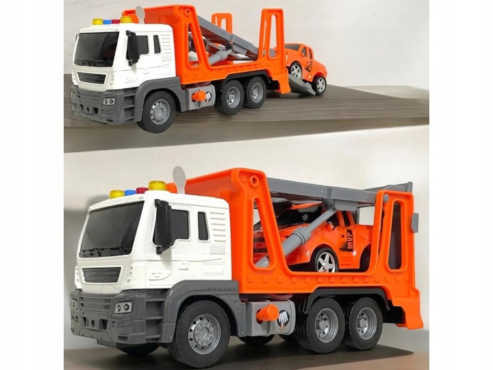 Вантажівка Евакуатор Transporter Автомобіль Набір 1:16 Евакуатор Звук — фото 4