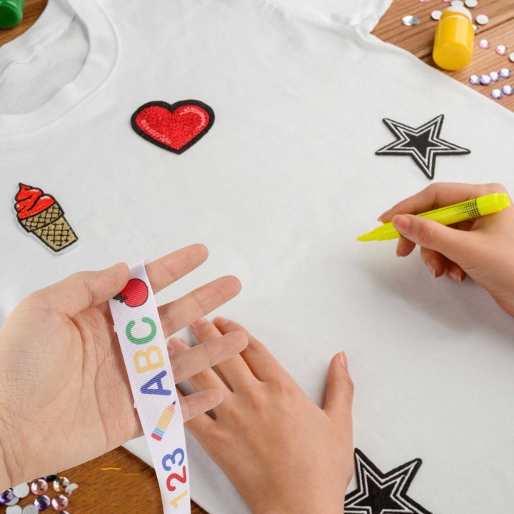Стрічка поліестерова BACK TO SCHOOL для букетів і DIY — фото 14