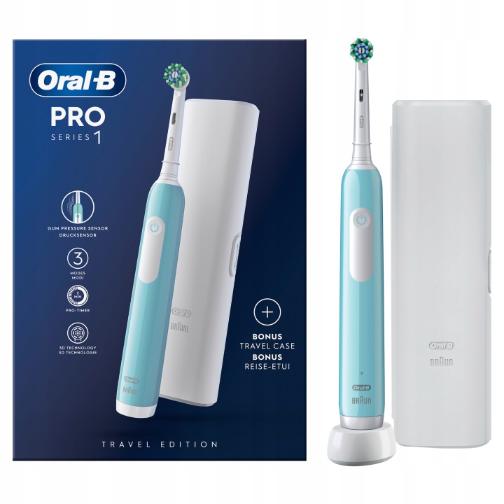 Щіточка Oral-B Pro Series 1 Cross Action + Чохол Синій
