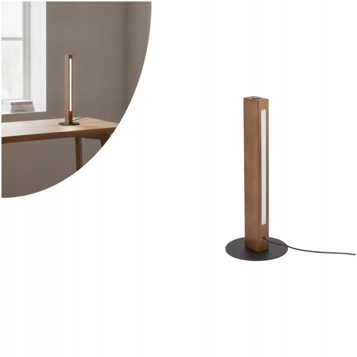 Stolní noční Led lampa Teo hnědá do kanceláře a ložnice Tk Lighting