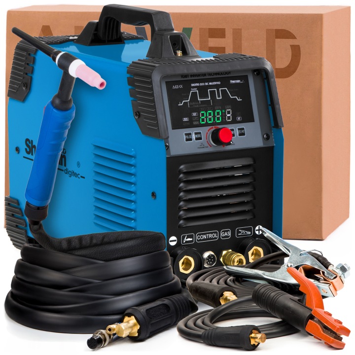 Invertorová Svářečka Sherman Digimig 200 Tig DC Hf Multipro 230V 200A Mma
