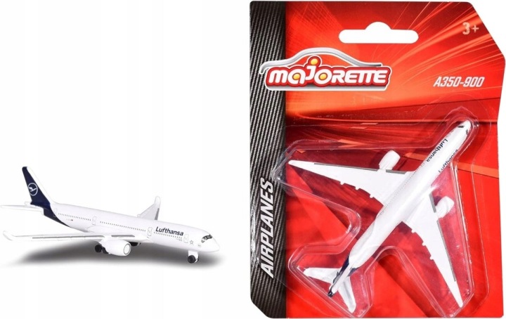 MAJORETTE SAMOLOT AIRBUS A350-900 LUFTHANSA 8503001000 нова модель металева — фото 5
