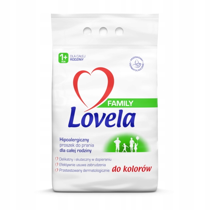 Lovela Family гіпоалергенний порошок для прання кольорів для сім'ї 2,1 кг — фото 2