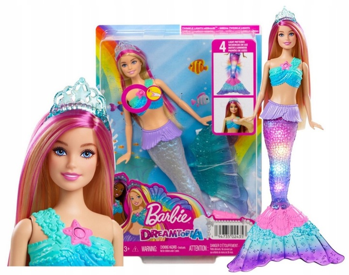 Лялька BARBIE русалка мерехтливі вогники Malibu уцінка — фото 11
