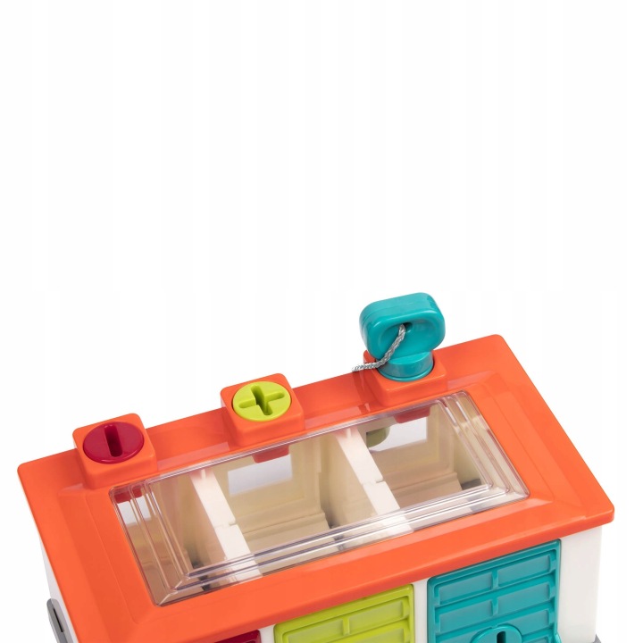 Garaż для дітей з машинками і ключами 3 машинки 2+ B.toys червоний — фото 6