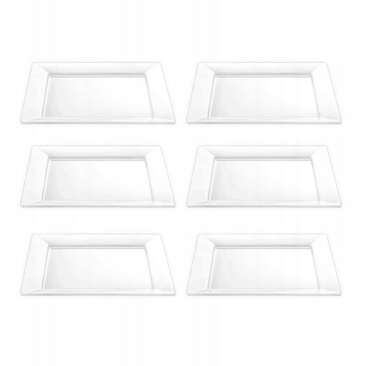 Dezertní talíř 18,5 x 18,5 cm z bílého porcelánu Wilmax čtvercový, 6 kusů