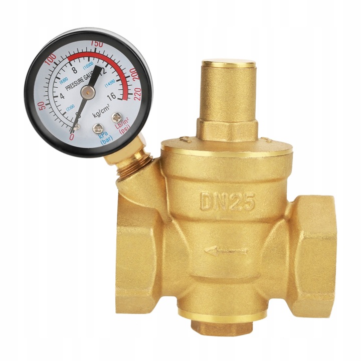 Reduktor Tlaku Vody S Manometrem 1'' DN25 Regulátor 1.6 Mpa