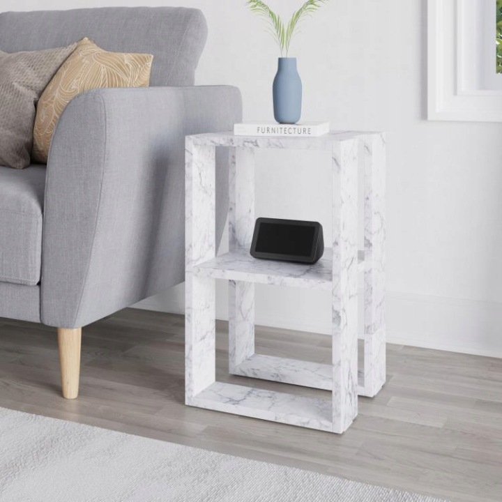 Noční stolek Houseland Lonie mramor Carrara