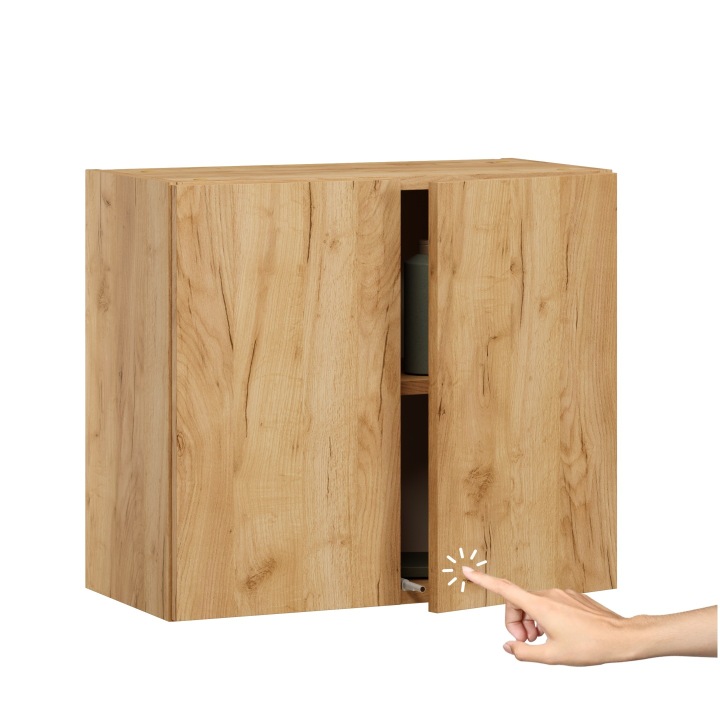 Závěsná koupelnová skříňka Dub Craft Zlatá moderní se 2 policemi 60 cm