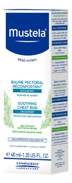 Mustela Bébé Soothing Chest Rub 40 мл — фото 2