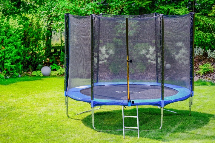Батут садовий для дітей 252 см FUNFIT з сіткою зовнішньою 8ft — фото 4
