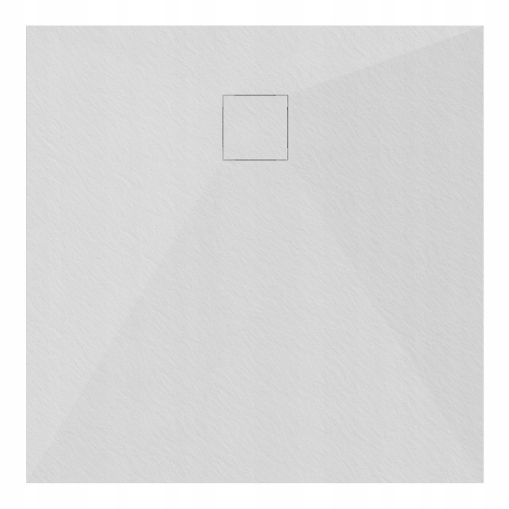 Čtvercová Sprchová Vanička 80x80 Kamenný Vzor 2,6 CM Bílý Sifon