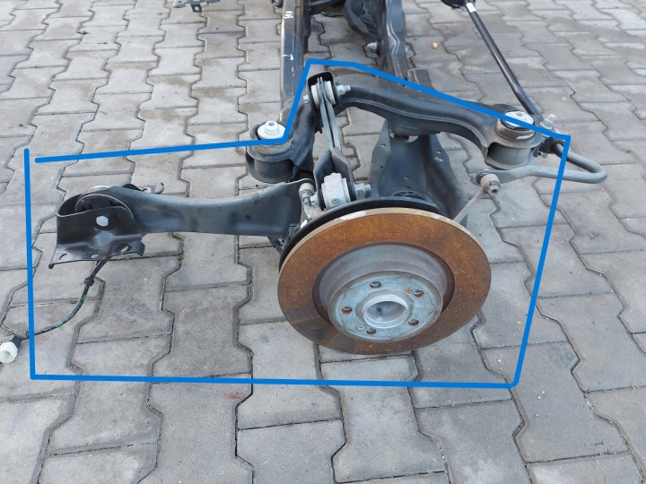 Mercedes EQA EQB GLA GLB W247 250+ W243 Achsträger rechts heck hinten