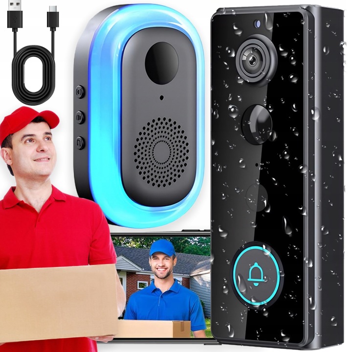 Wifi Videotelefon Bezdrátový Zvonek S Kamerou Vzdálený Náhled Aplikace