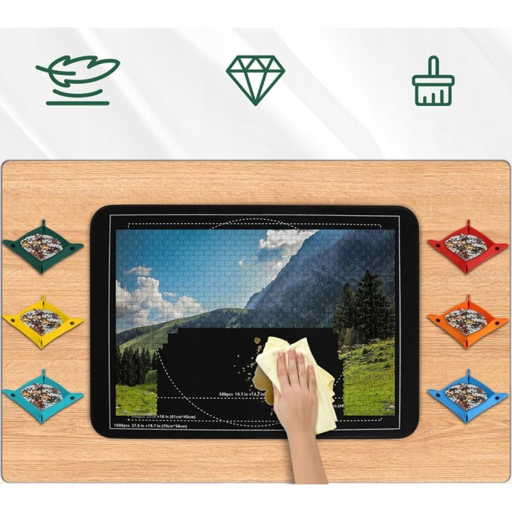 Tablica do Układania Puzzli 1000 el. Стіл 6 Шухляди Дерев'яна Підставка — фото 10