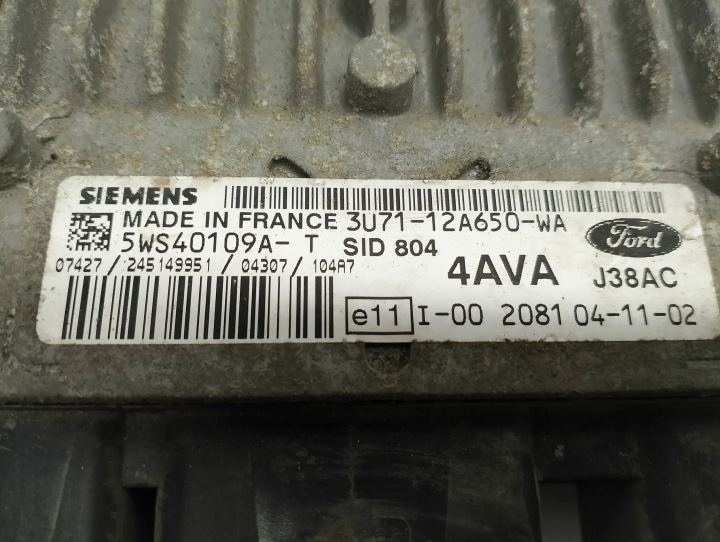 Unité de contrôle Ordinateur Moteur FORD FIESTA MK6 1.4 4AVA 3U7112A650WA 5WS40109A