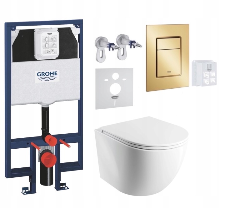 7v1 Wc Set, Stelaz Grohe Slim Wc Mísa Rim Silent Omnires Tlačítko