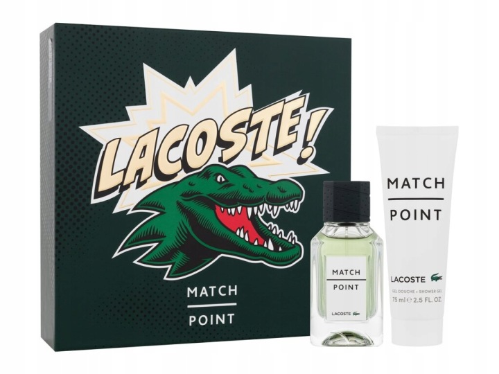 lacoste match point woda toaletowa 50 ml   zestaw  