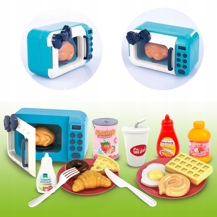 ZESTAW KUCHENNY DLA DZIECI MIKROFALA MIKSER TOSTER Marka Kinderplay