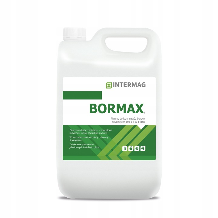 Tekuté listové hnojivo Bormax 5 l Intermag na zelí a řepu brambor XL