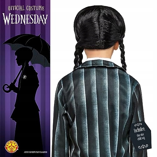 RUBIES Дівчача перука з косами Wednesday Addams Добавка Хелловін (вживаний)
