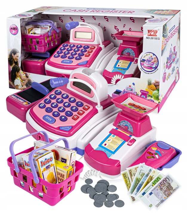 CASH REGISTER SHOP FOR CHILDREN INTERACTIVE ACCESSORIES BASKET WEIGHT SHOP