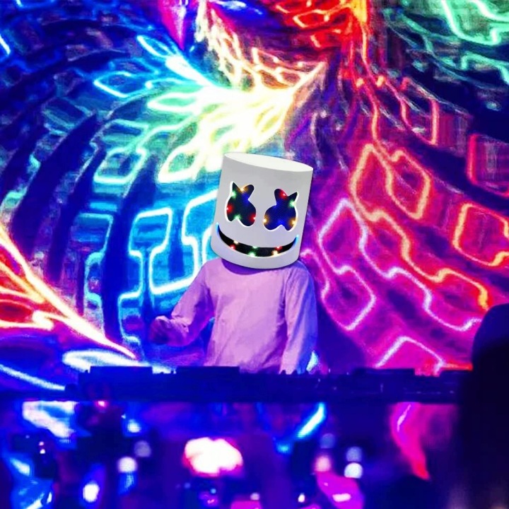 Маска DJ, маска преміум LED на хелловін, світні маска DJ на вечірку — фото 10